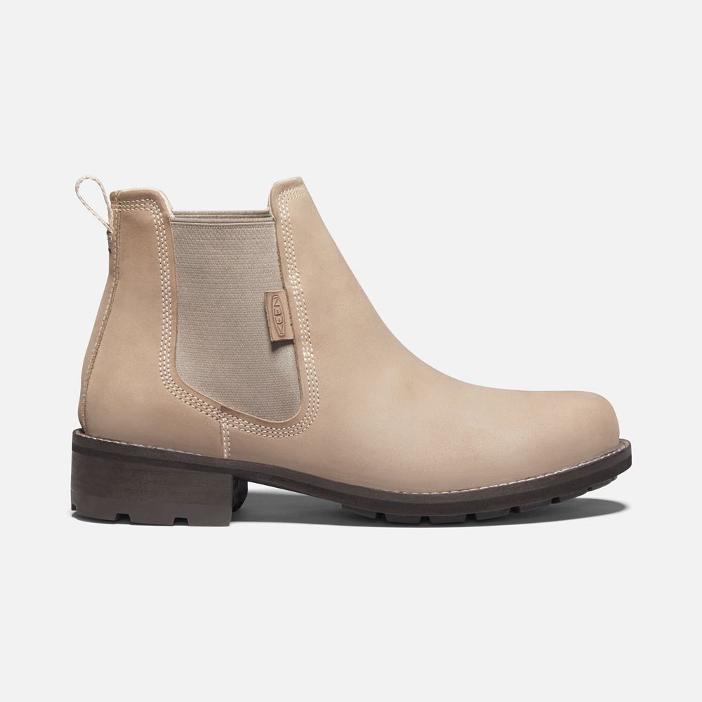 Bottes Chelsea Keen Femme Beige | Oregon City | EYDRZ-8460